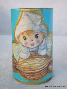 Portapenne celeste con elfo